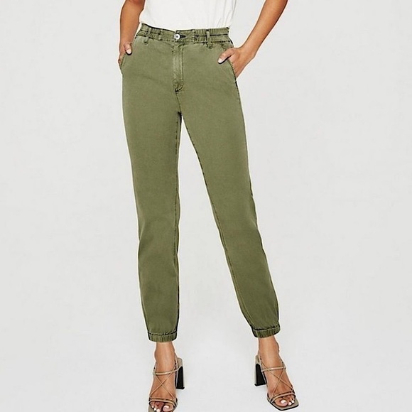 NWT Ag Adriano Goldschmied Women's Caden Jogger Trouser Pants in Green Size 26 - Picture 1 of 16